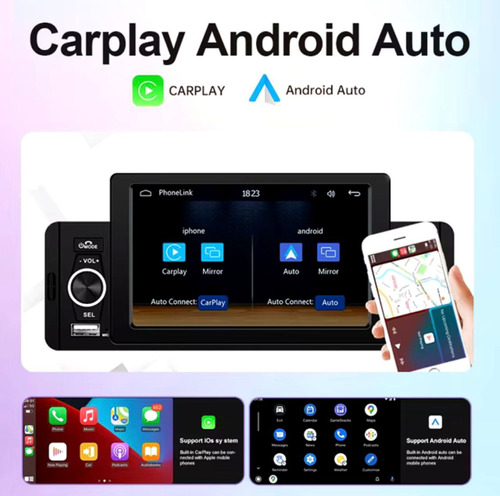 Autoestereo Bluetooth Con Pantalla Mirror Car Usb Fm Mp5