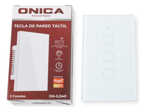 Tecla Llave Smart Táctil Wifi 3 Canales Alexa Google 10 A