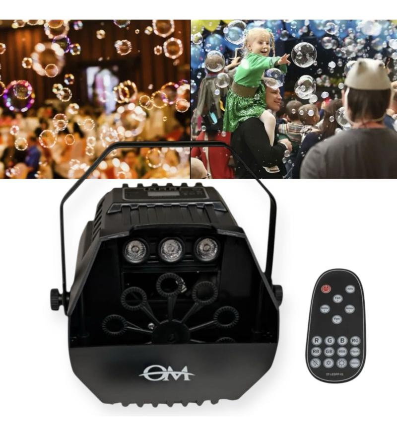 Máquina Automática De Burbujas Con Luz Led Rgb