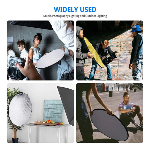 Disco Reflector De Fotografia Plegable 5 En 1 Iluminacion