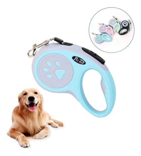 Correa Retráctil Para Perros Y Gatos Automática 3m