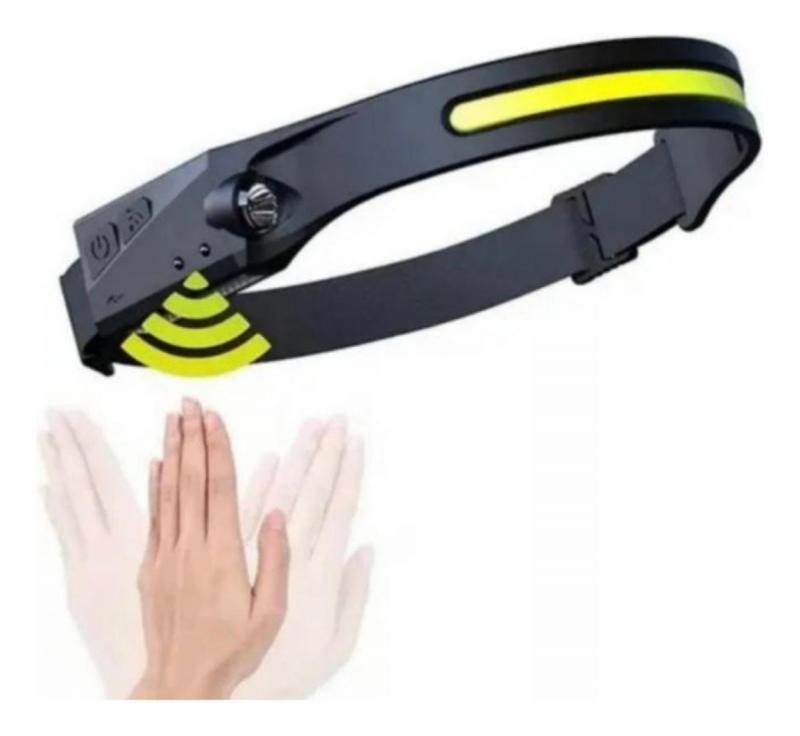 Linterna Vincha Minero Recargable Usb Con Sensor 2 Luces