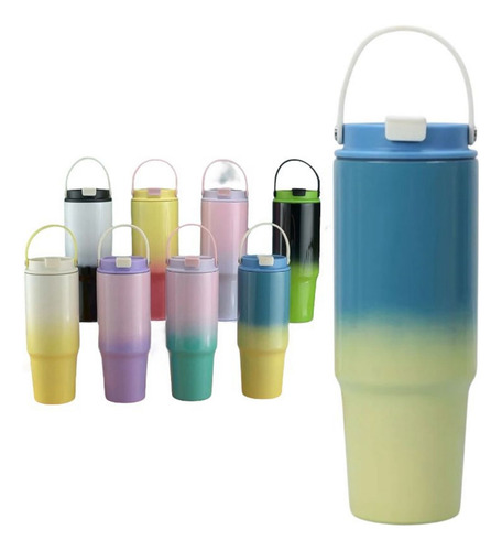 Vaso Termico 30 Oz Con Tapa Y Manija 880 Ml