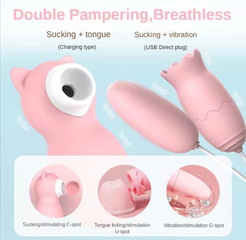 Masajeador Vibrador De Clítoris 2x1 Recargable +18