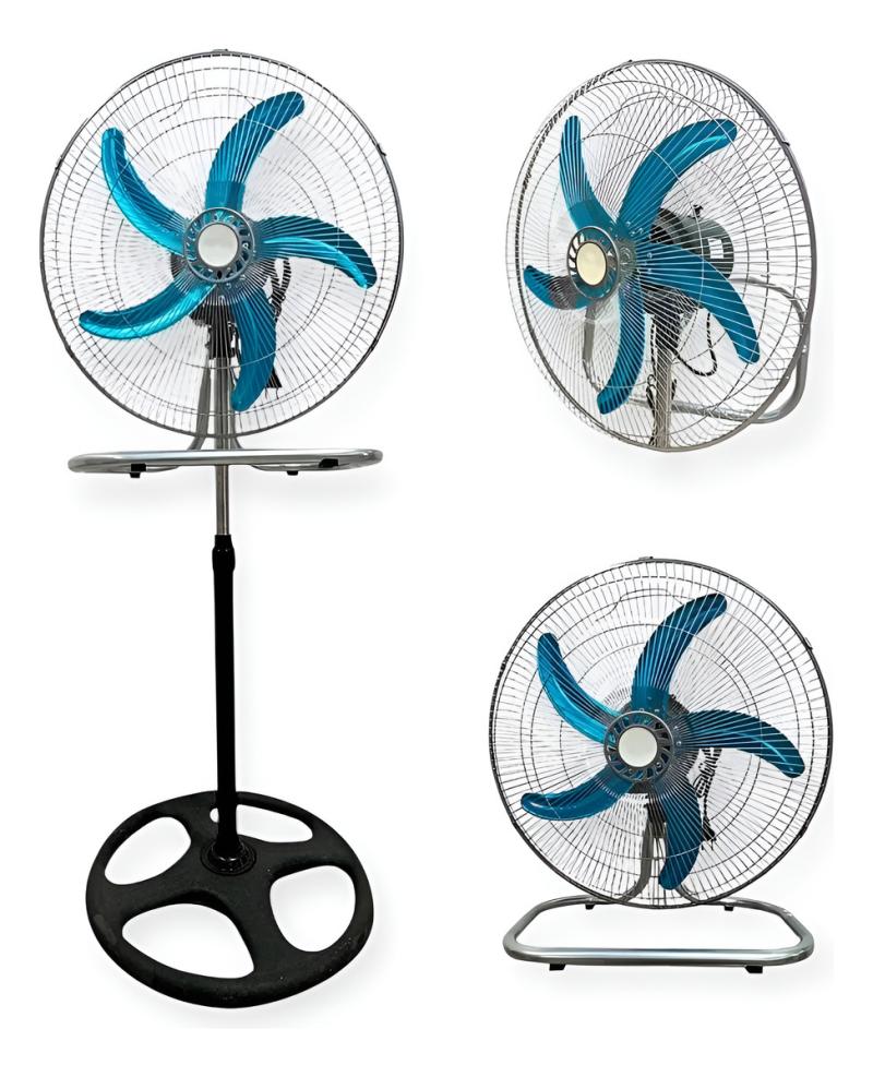 Ventilador 3 En 1 18 Pulgadas 5 Aspas Metal 120w 3 Veloc