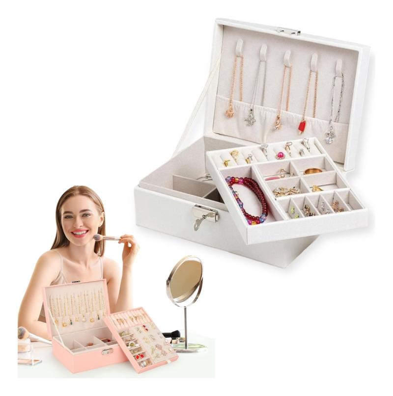 Joyero Alhajero Porta Joyas Y Anillos Con Llave