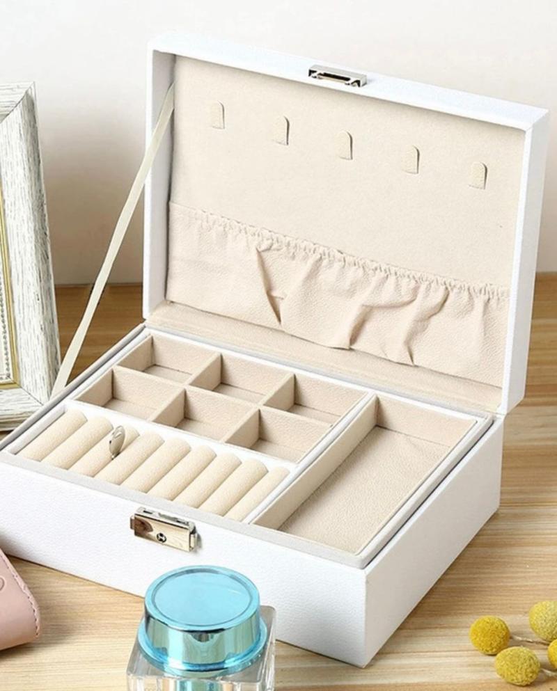 Joyero Alhajero Porta Joyas Y Anillos Con Llave