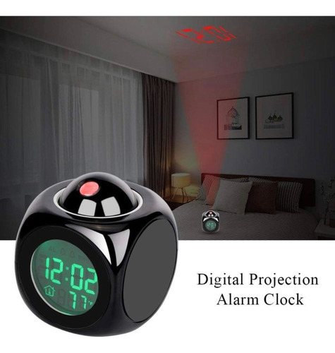 Reloj Digital Despertador Proyector Led Alarma