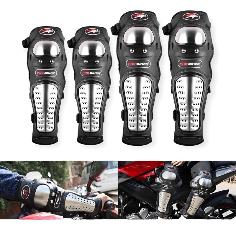 Kit Protector Rodilleras Y Coderas Articuladas Cross Pro X