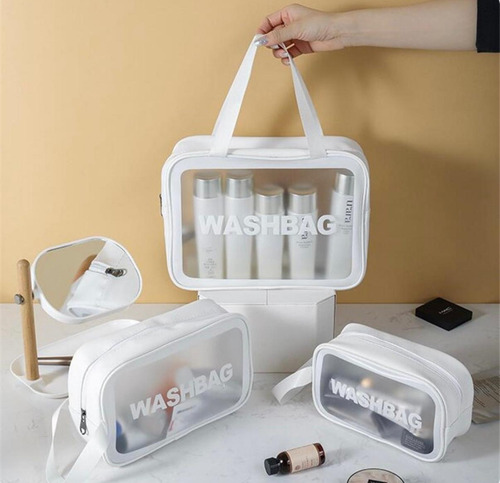 Set 3 Neceser Impermeable Porta Cosméticos Washbag Pvc