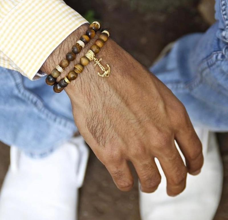 Set Regalo Hombre Dia Del Padre Reloj Y 3 Pulseras