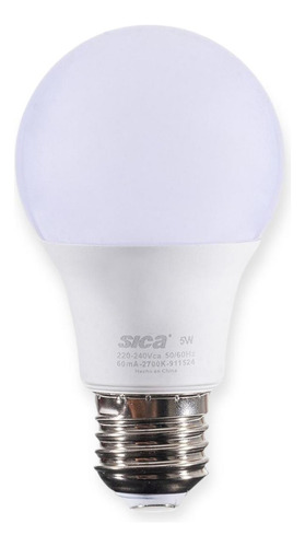 Lampara Led Sica Clásica 7w Rosca E27 Blanco Frio