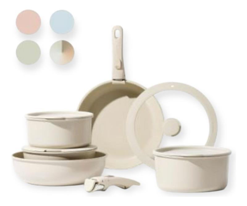 Set De Ollas De Cocina Antiadherentes 12 Unidades