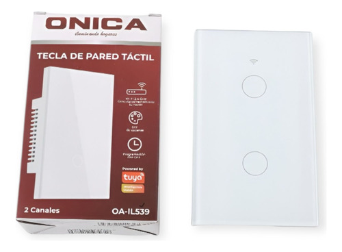 Tecla Llave Smart Táctil Wifi 2 Canales Alexa Google