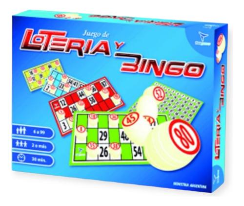 Lotería Bingo Con Fichas De Madera Barriles Toto Games
