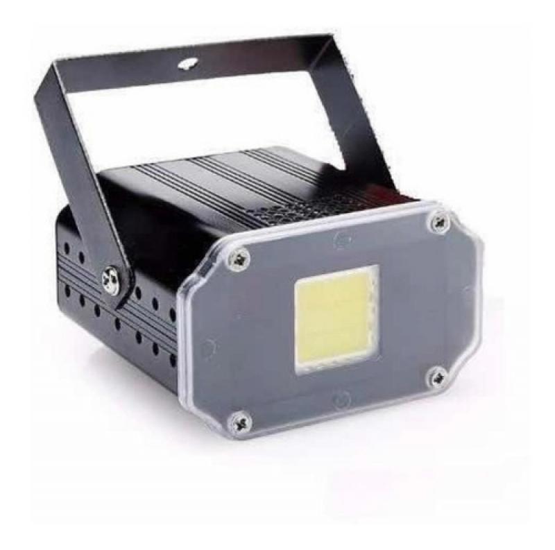 Flash Led Blanco 10w Audioritmico Strobo Luz Dj Efectos