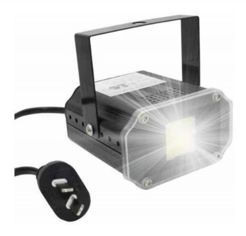 Flash Led Blanco 10w Audioritmico Strobo Luz Dj Efectos