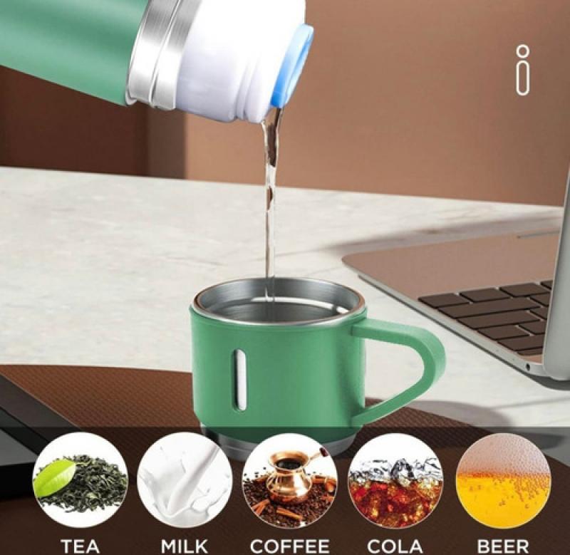 Termo Acero Inoxidable 500 Ml Pico Cebador Tapa Taza