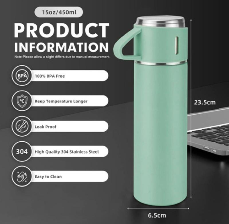 Termo Acero Inoxidable 500 Ml Pico Cebador Tapa Taza