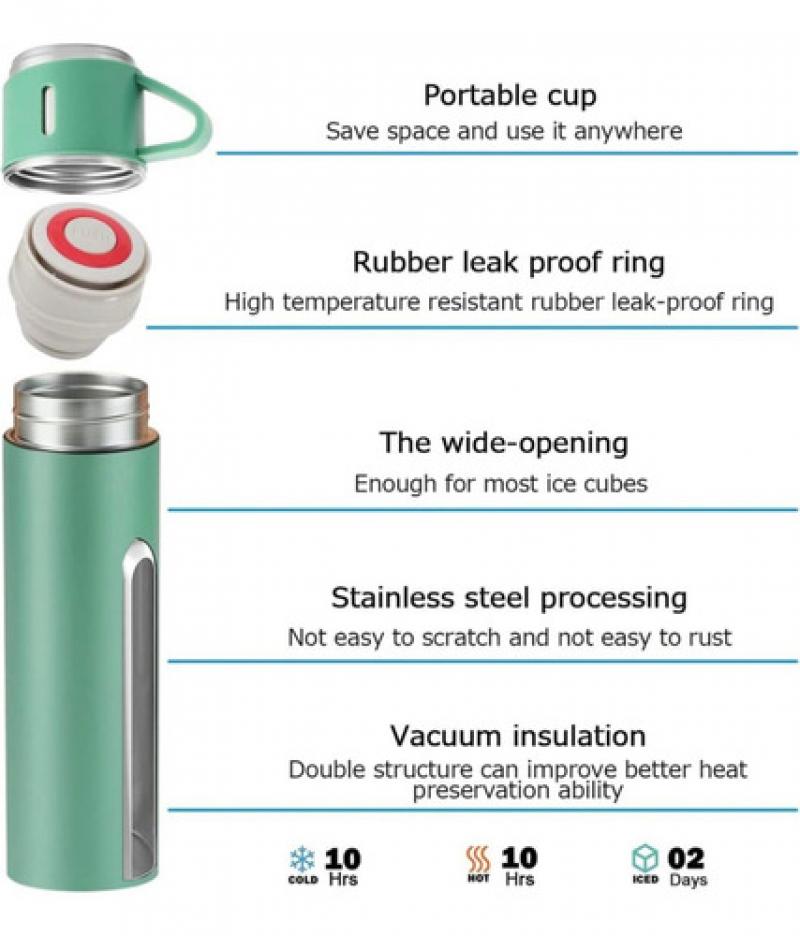 Termo Acero Inoxidable 500 Ml Pico Cebador Tapa Taza