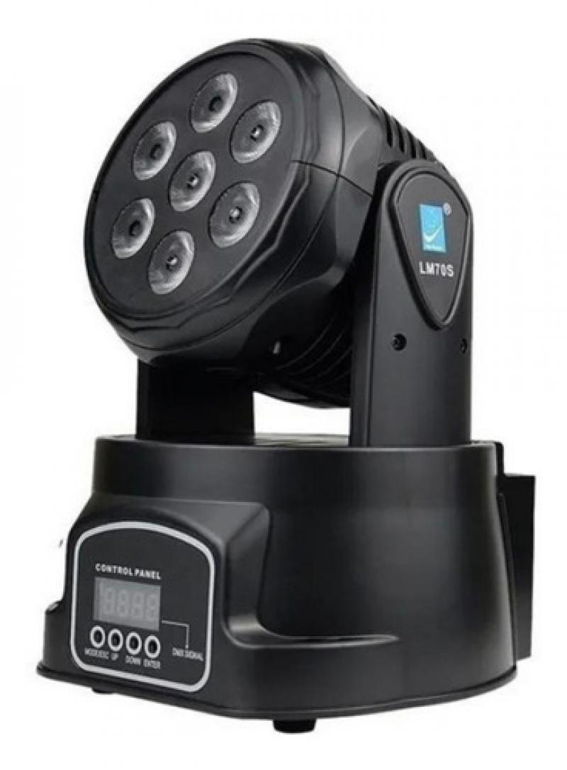 Cabezal Movil 7 Led X 12w Rgbw Robotico Dmx 13 Canales Dj