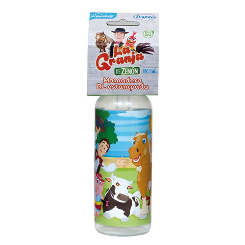 Mamadera Estampada DL La Granja de Zenón x 250ml Dispita 70006