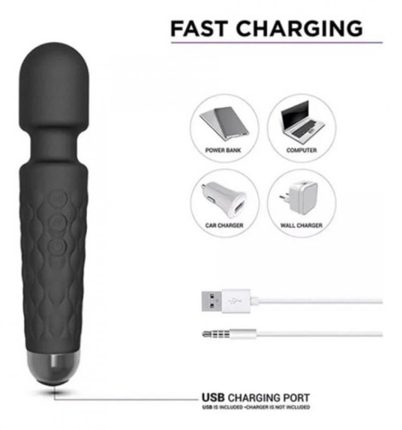 Vibrador Masajeador Tipo Microfono Wand Varita Recargable