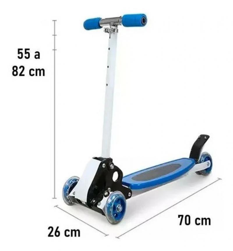 Monopatin 4 Ruedas Con Luces Plegable