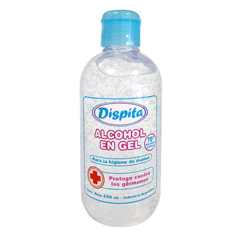 Alcohol en Gel con Tapa x 250 ml. Dispita 11749