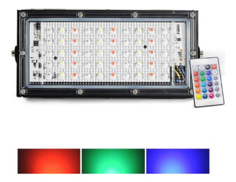 Reflectores Led Rgb Ultra Liviano 50w