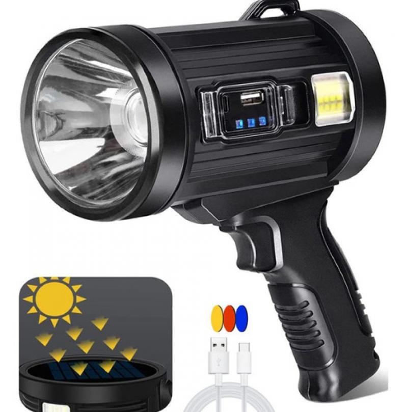 Linterna De Foco 90000 Lumenes Recargable Usb Solar
