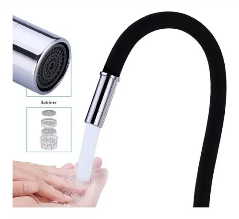 Griferia Cocina Canilla Monocomando Cuello Flexible