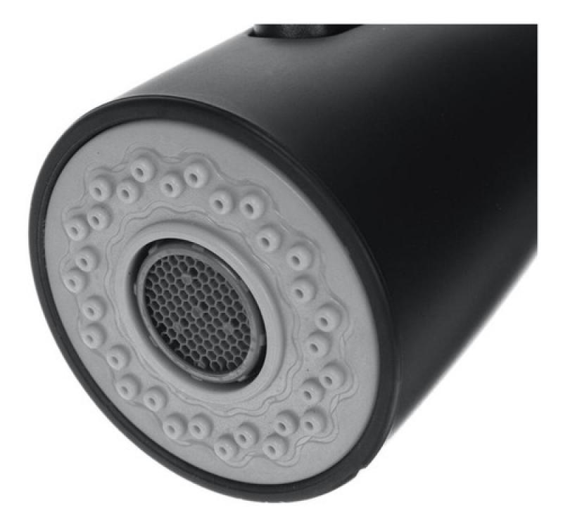 Griferia Canilla Extensible Monocomando Cocina Negra Gourmet