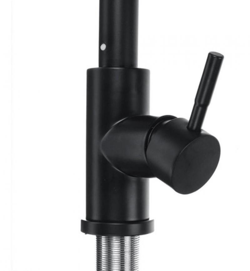 Griferia Canilla Extensible Monocomando Cocina Negra Gourmet