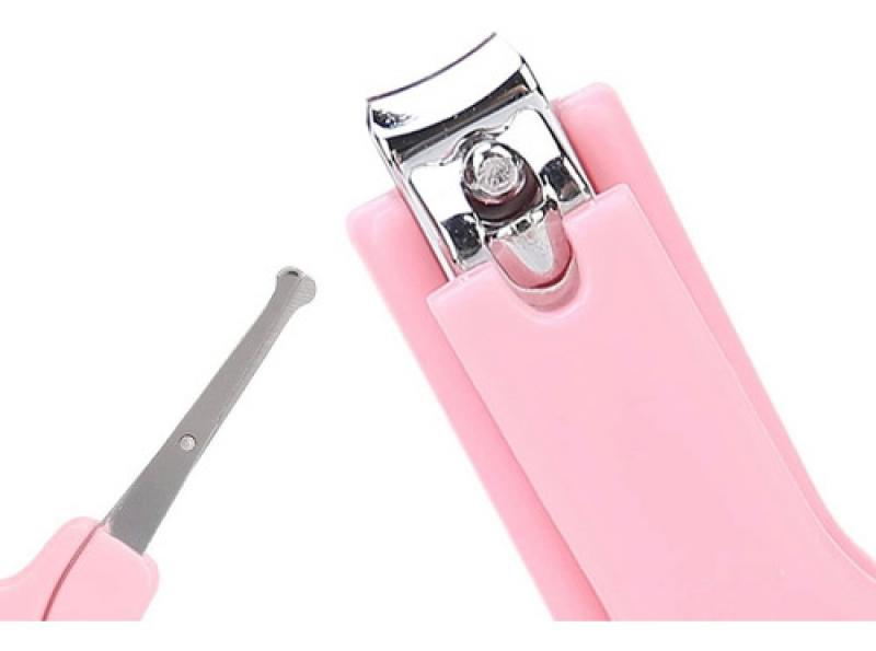 Set De Manicuria Bebe Tijera Alicate Limas Y Pincita Estuche