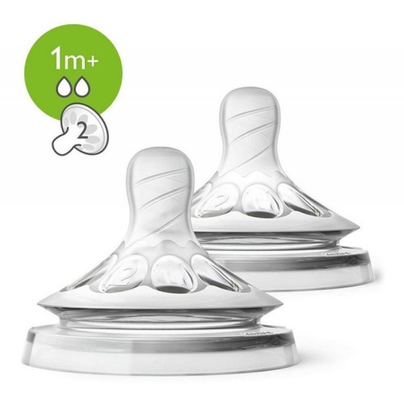 Tetina Philips Avent 2 Agujeros Fuir Lento 1m+ X2