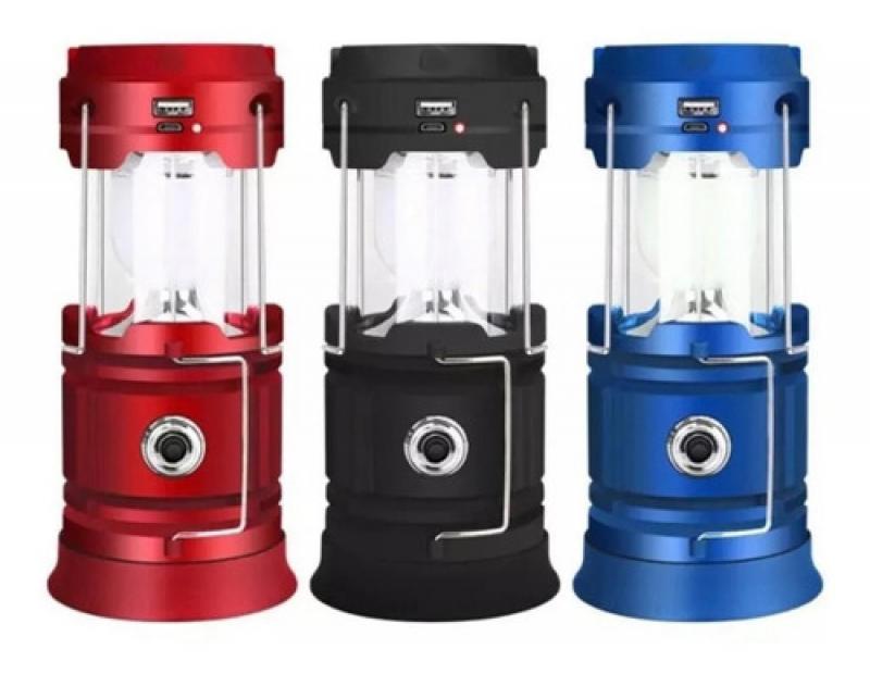 Farol Led Camping Recargable Usb Solar Linterna