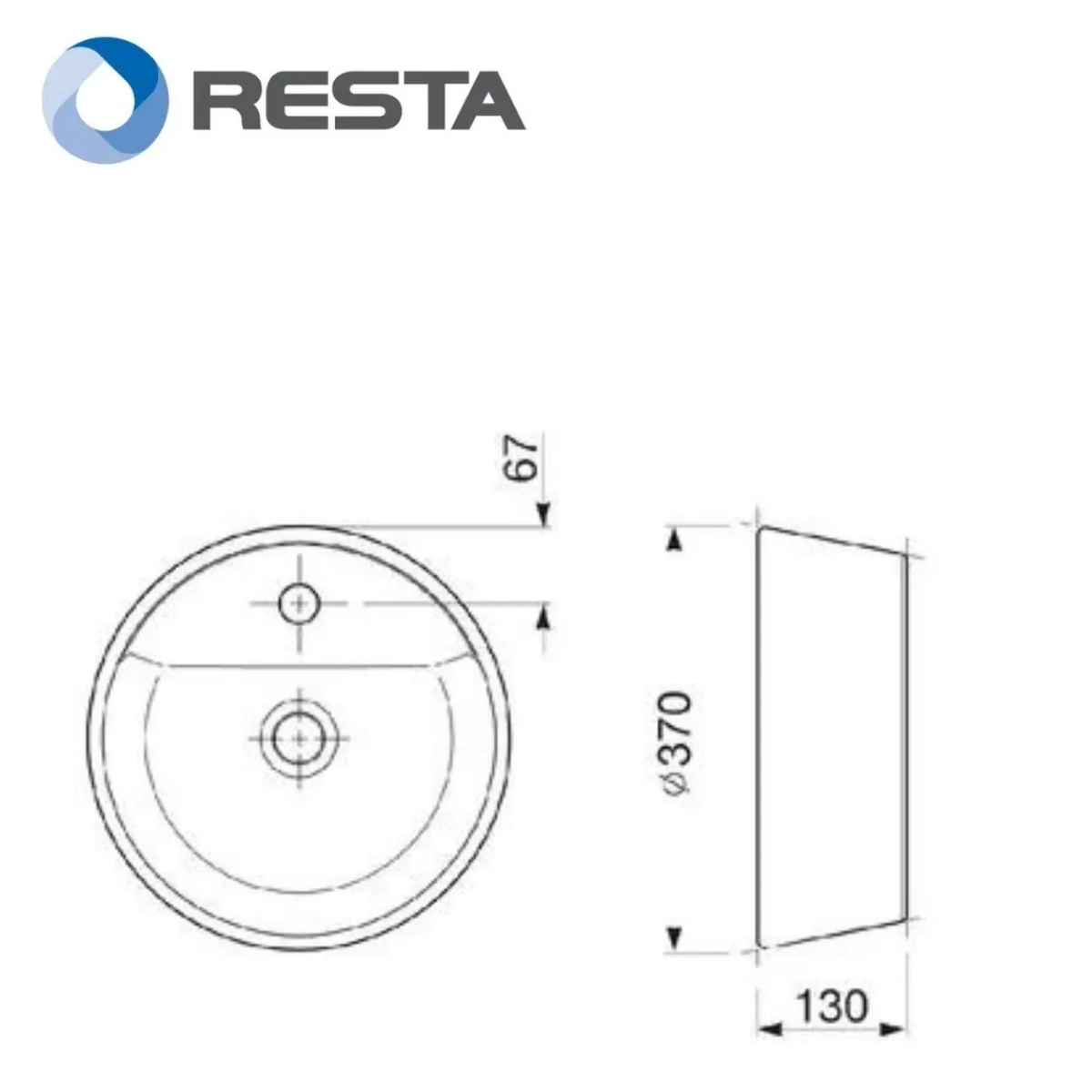 Bacha Lavatorio Sobre Encimera Roca Optica Plus 37 Cm