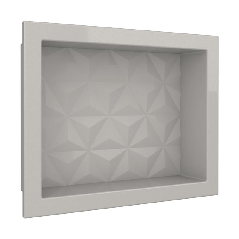 Nicho Texturizado Mármol Sintético 40x30 Cozimax Gris
