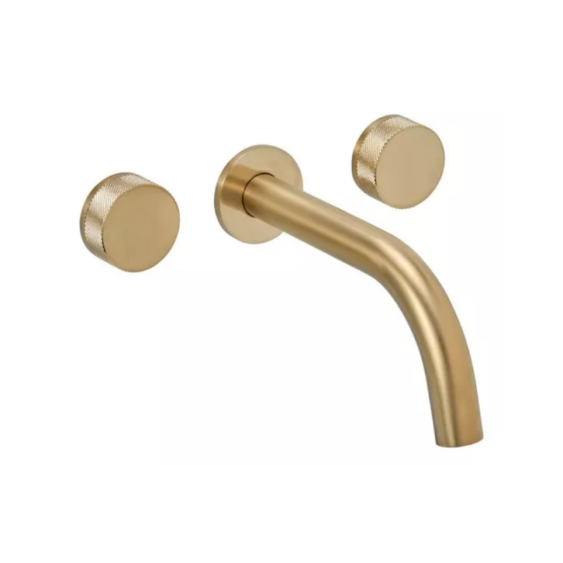 Grifería Lavatorio Pared Peirano Fabric Gold  62-100G