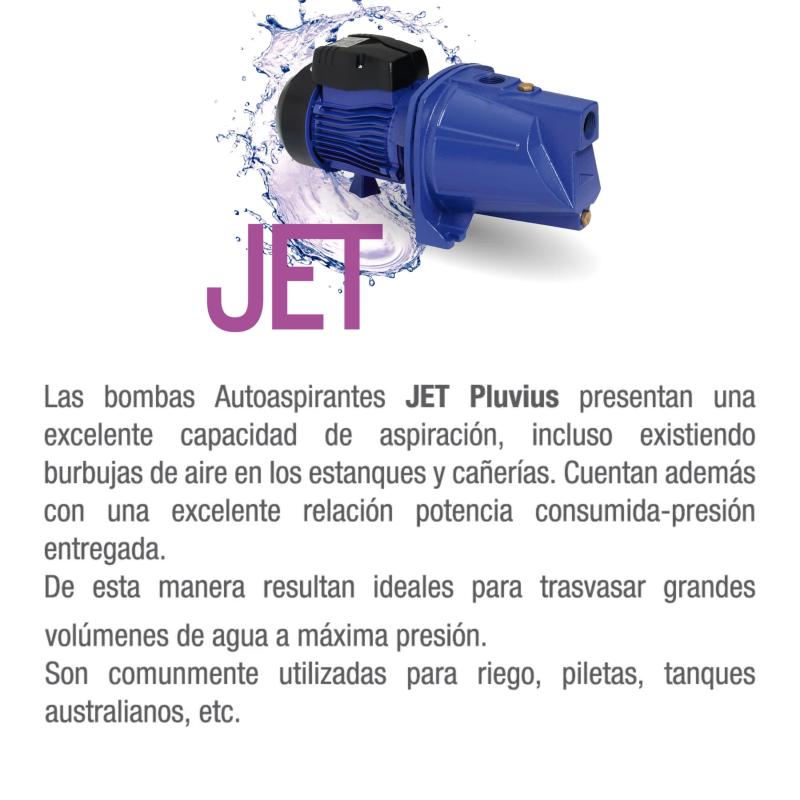 Bomba Centrifuga Autoaspirante Pluvius Jet60l 1/2 Hp 220v