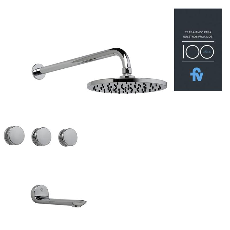 Griferia Ducha Con Transferencia Fv Nueva 44 0103/44N Cr Cromo