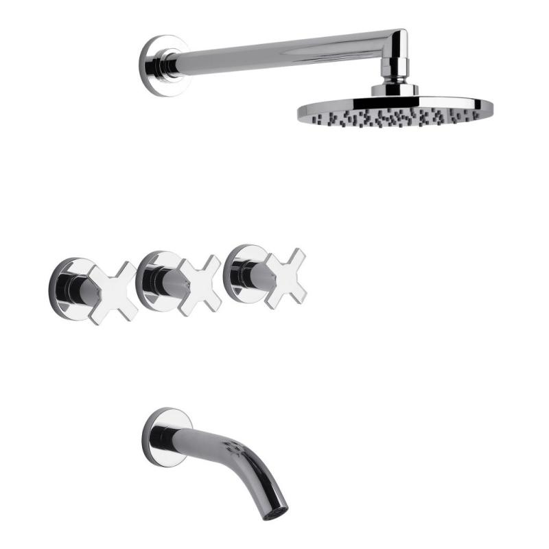 Grifería Ducha Con Transferencia Fv Alerce 0103/D7 CR Cromo