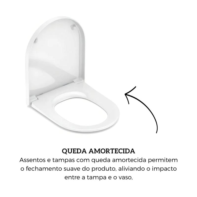 Asiento Y Tapa Con Caída Amortiguada Roca Debba Blanco