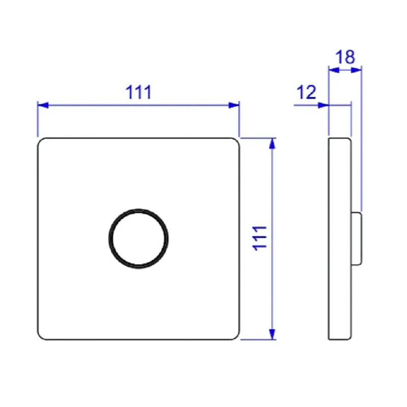 Combo Válvula Descarga + Tecla Hydra Plus Red Gold 51014