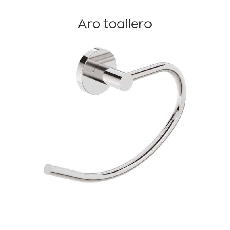 Kit De Accesorios De 6 Piezas Autoadhesivo Peirano Stick Linea 19006 Cromo