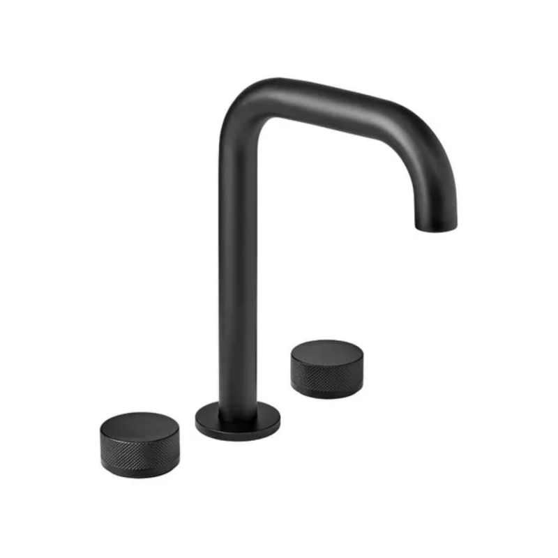 Grifería Lavatorio Mesada Peirano Fabric Black Negro 60-100N
