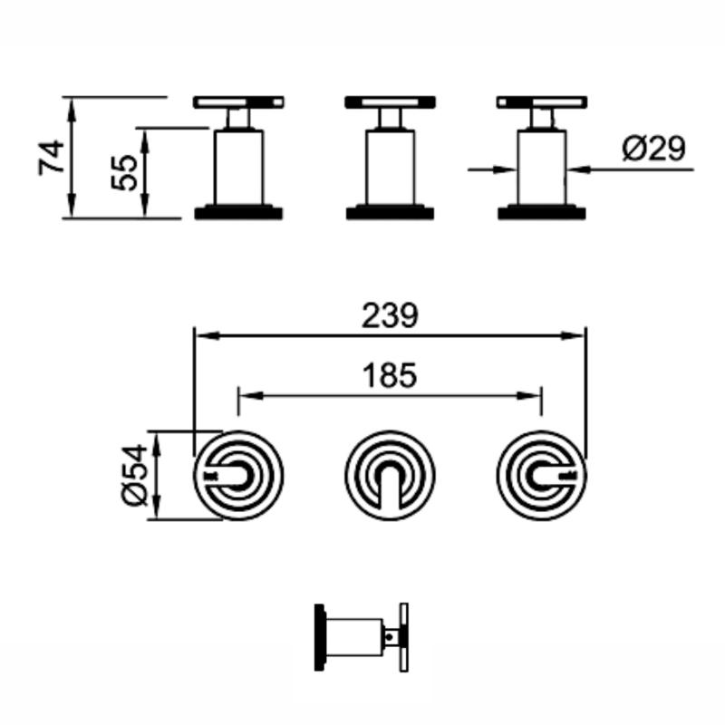 Grifería Bidet Baño Peirano Pulse Cromo 70-175