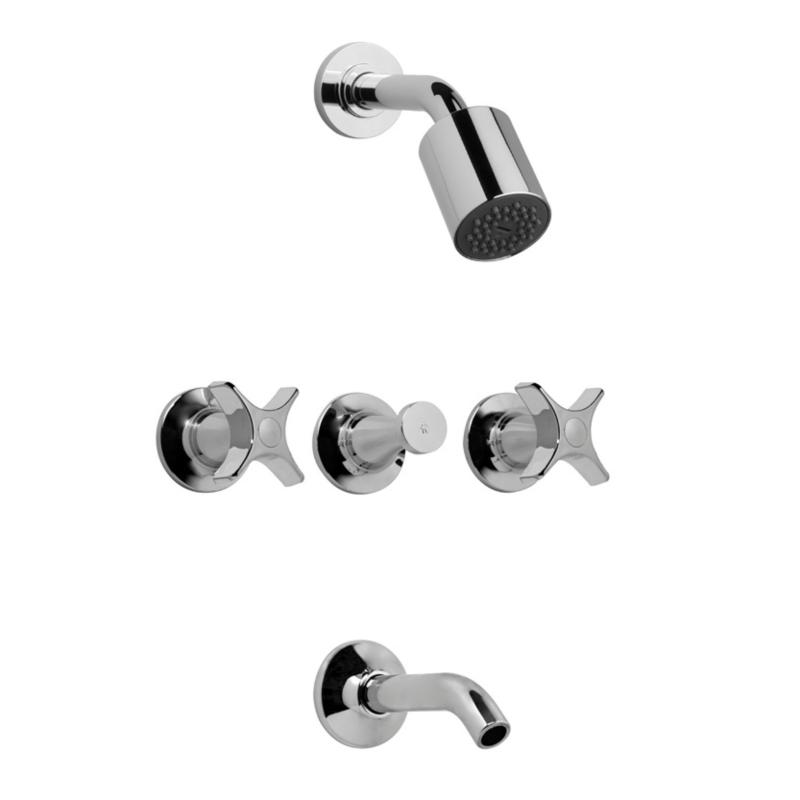 Grifería Ducha Y Bañera Fv Pétalo 0103/m3p Cromo