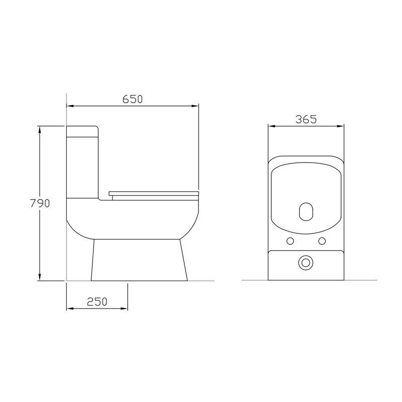 Inodoro con Asiento Peirano Linea Loft Blanco (INO102-1)